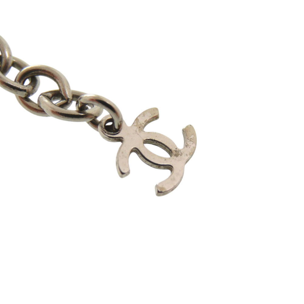 CHANEL Silver Pearl Logo Necklace - Picture 5 of 6